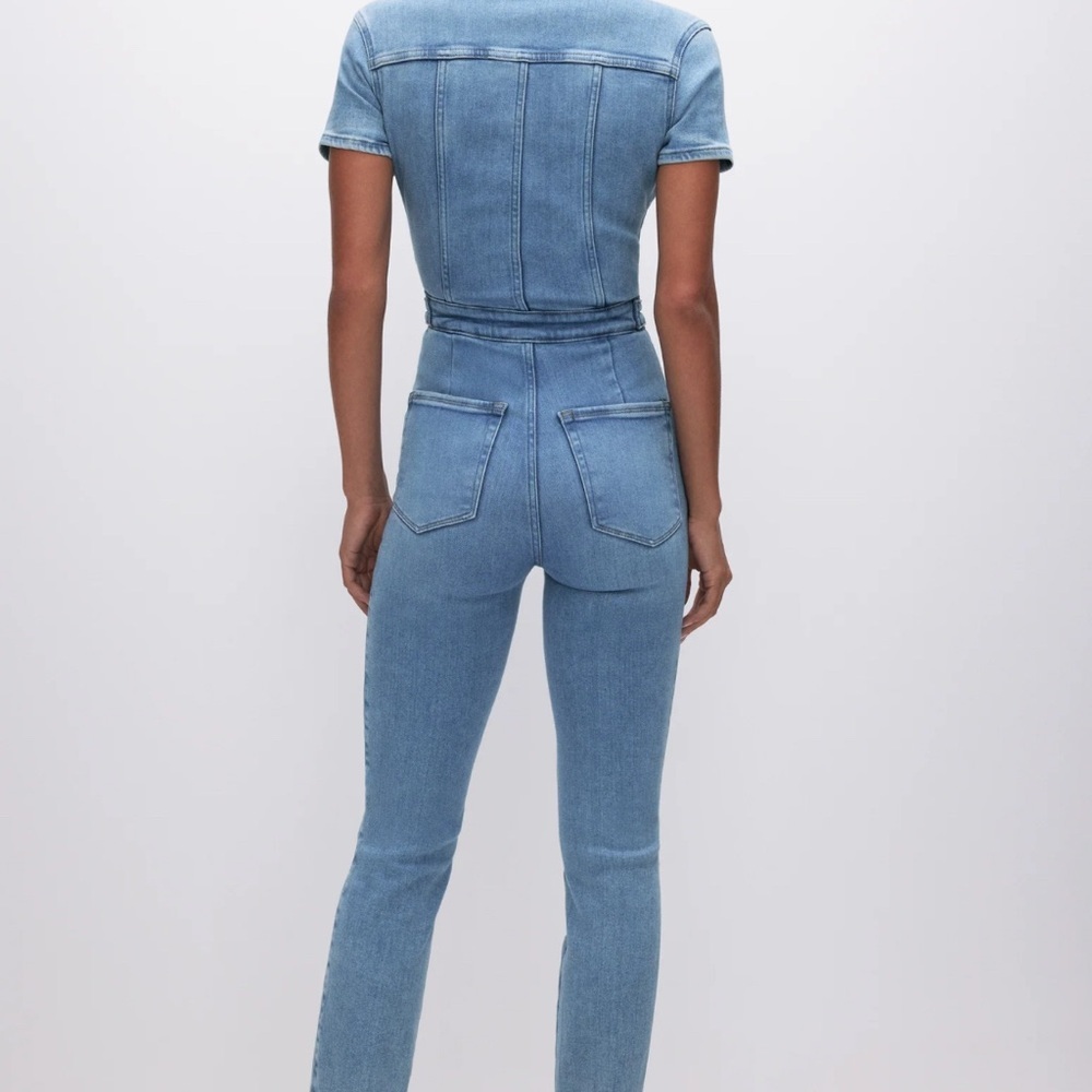 Good American Light Blue Denim Jumpsuit - Picture 2 of 8